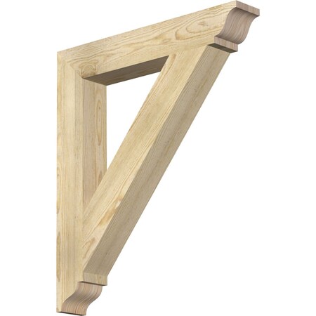 Ekena Millwork Traditional Traditional Rough Sawn Bracket, Douglas Fir, 4"W x 26"D x 30"H BKT04X26X30TRA01RDF